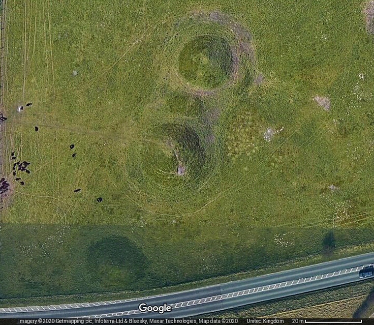 Satellite image of Overton Hill Barrows