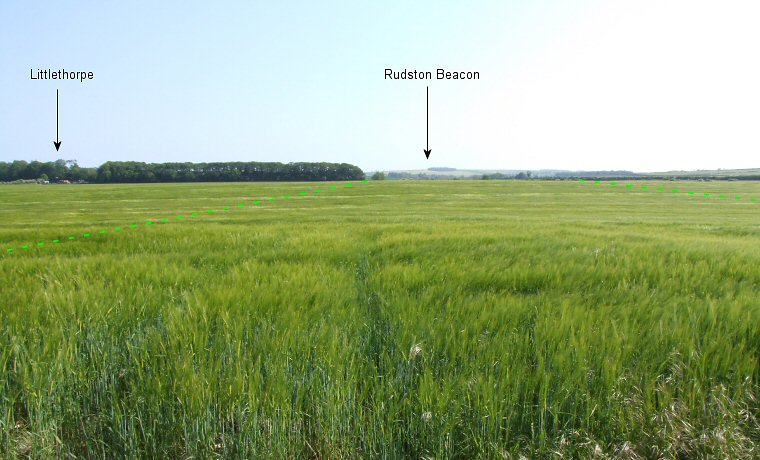 Looking southwards down the length of Argham Cursus