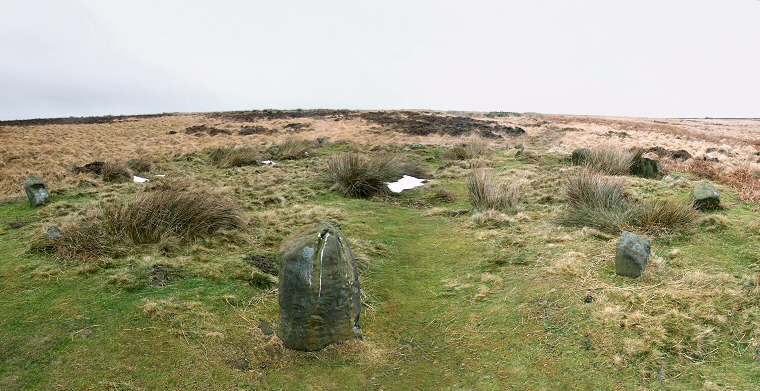 Barbrook I Stone Circle looking northeast