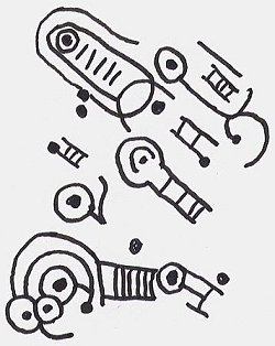 The Barmishaw Stone - Diagram of the Carvings