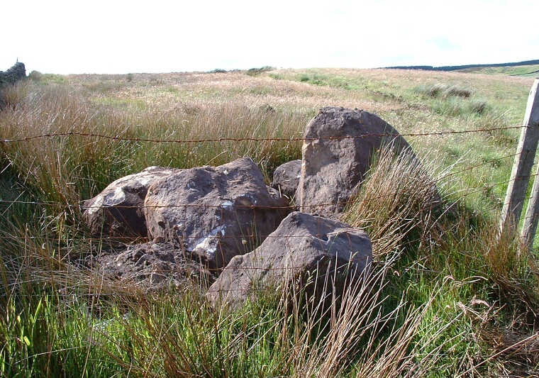 Cleared rocks at the site of Bradup Circle