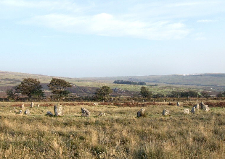 Brisworthy Circle - Looking south towards Shaugh Moor