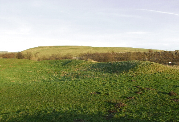 The Bull Ring henge, Dove Holes - view of the southern entrance and eastern bank