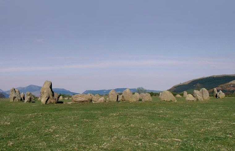Castlerigg stone circle looking towards the west