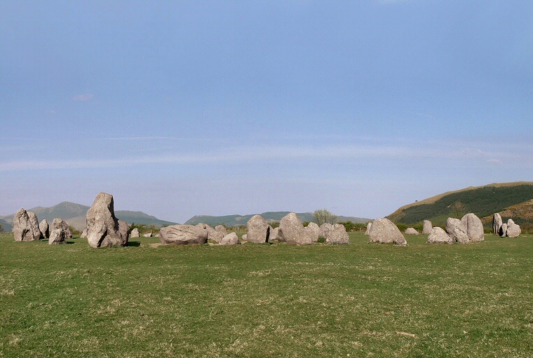 Castlerigg stone circle looking towards the west