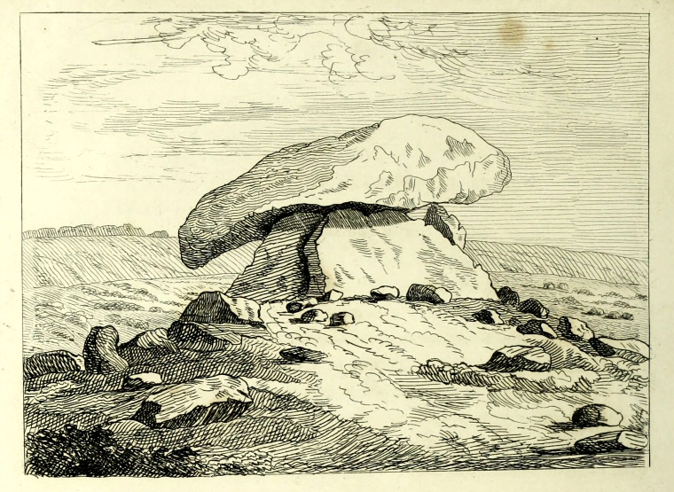 Illustration of Chun Quoit by William Cotton