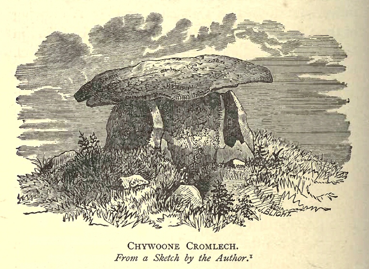 William Copeland Borlase sketch of Chun Quoit