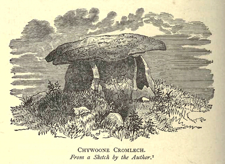 William Copeland Borlase sketch of Chun Quoit