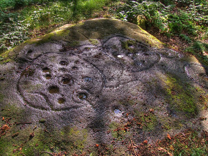 Cottingley Wood carved rock