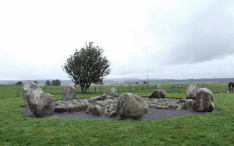 Cullerlie circle looking northeast