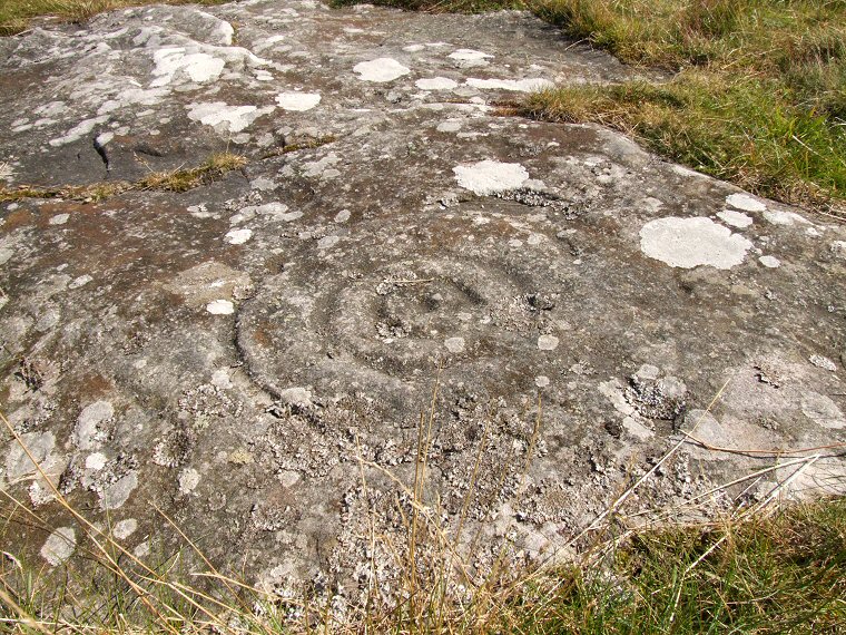 Dod Law Excavation Site (Stone A) detail of the carvings