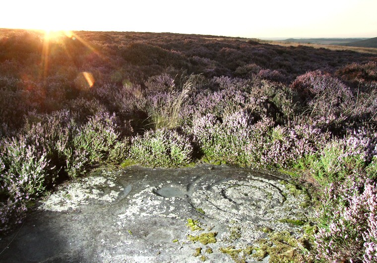 Dod Law quarry site carved rock