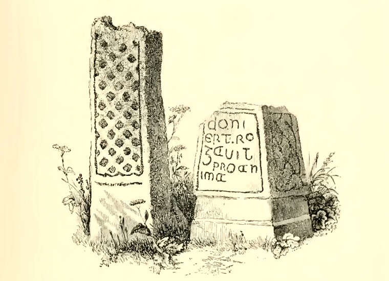 Illustration of King Doniert's Stone from J. T. Blight