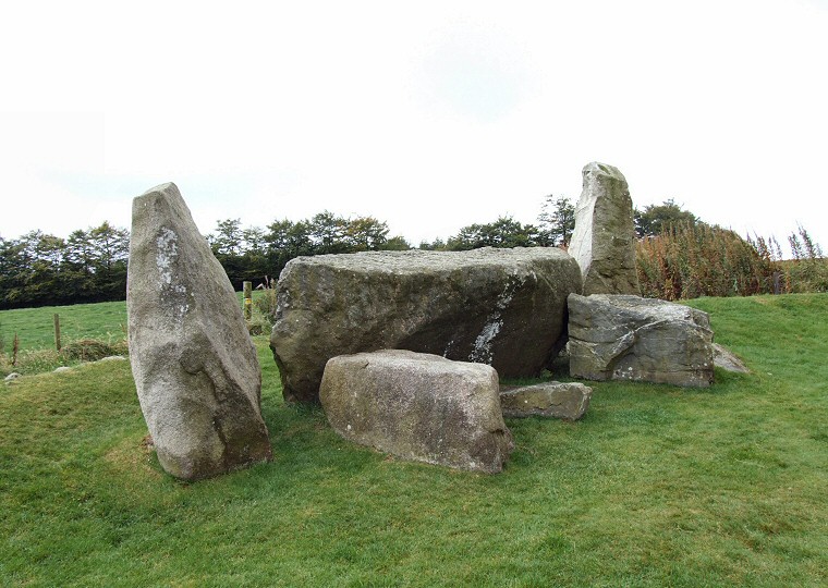 View of the rear of the recumbent setting looking southwest