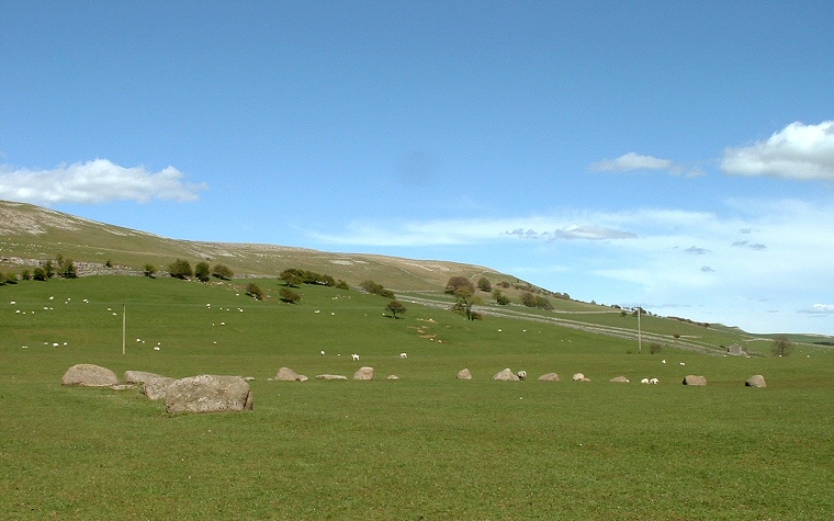 Gamelands stone circle - looking northeast