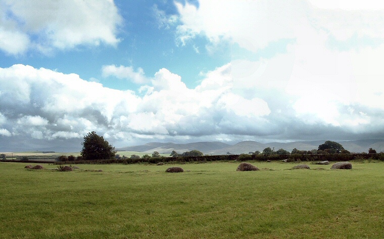 Gamelands stone circle - looking south