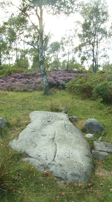 Gardom's Edge Carved Rock looking west