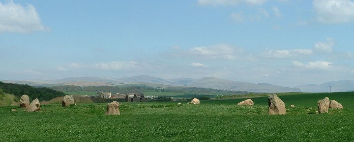 Greycroft Stone Circle - Looking Northeast