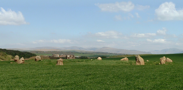 Greycroft Stone Circle - Looking Northeast