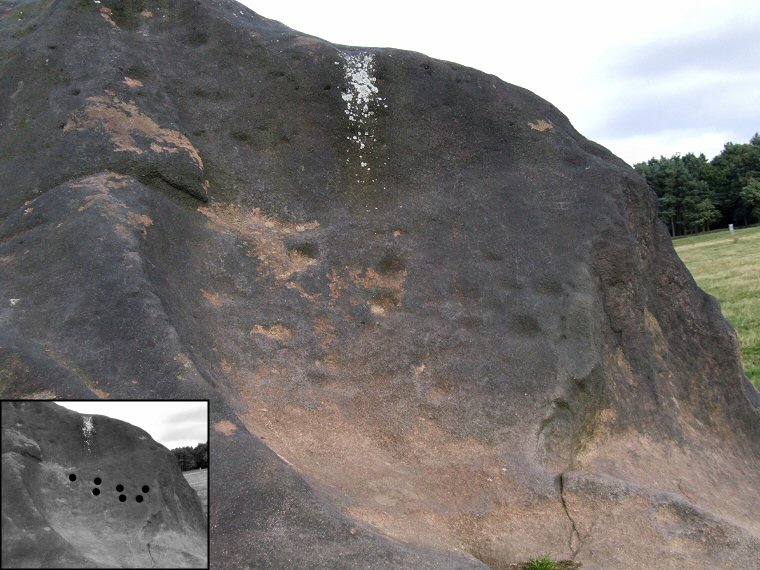 Grey Stone (Harewood) - A group of cup marks on the southwest face