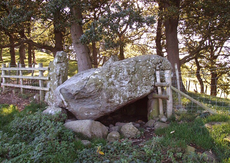 Hendre Waelod - collapsed wedge shaped capstone. 