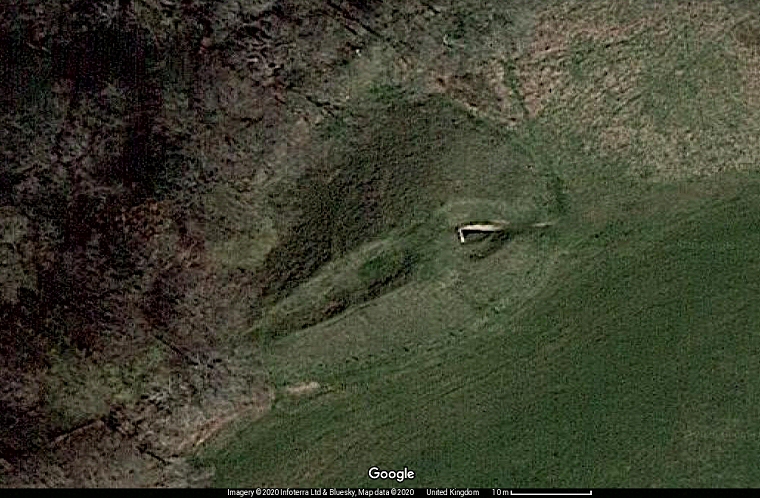 Satellite image of Hetty Pegler's Tump