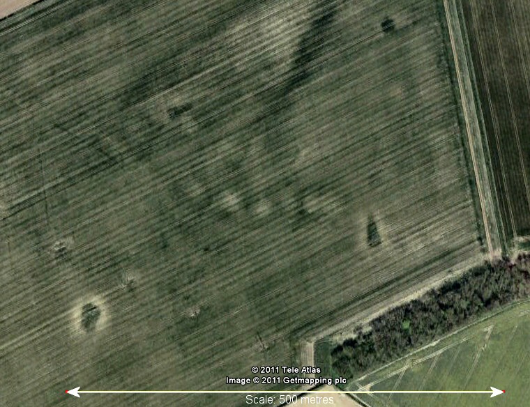 High Gardham barrows satellite image