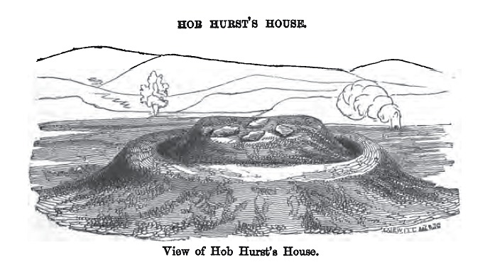 Hob Hurst's House, Bateman's drawing of the site