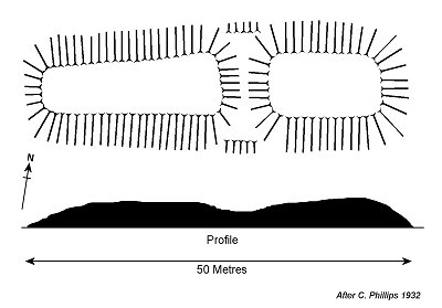 Hoe Hill I Long Barrow Plan