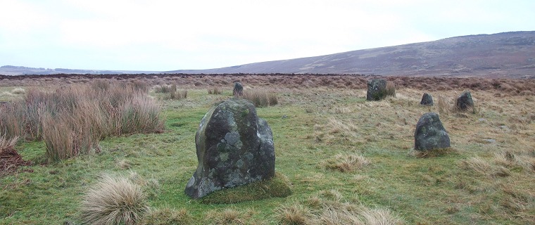 Looking northeast across Hordron Edge Circle