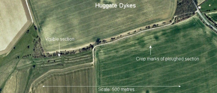 Google Earth image of Huggate Dykes
