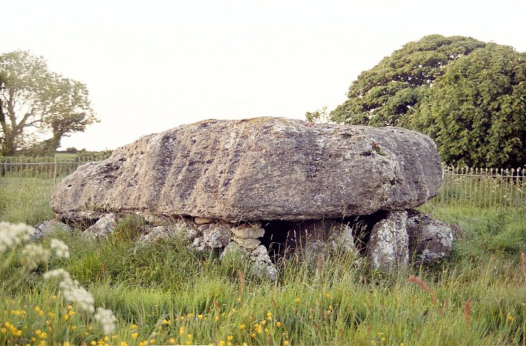 Lligwy chambered tomb. View from the south.
