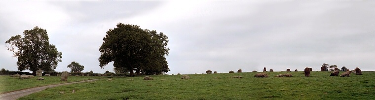 Long Meg Circle looking south