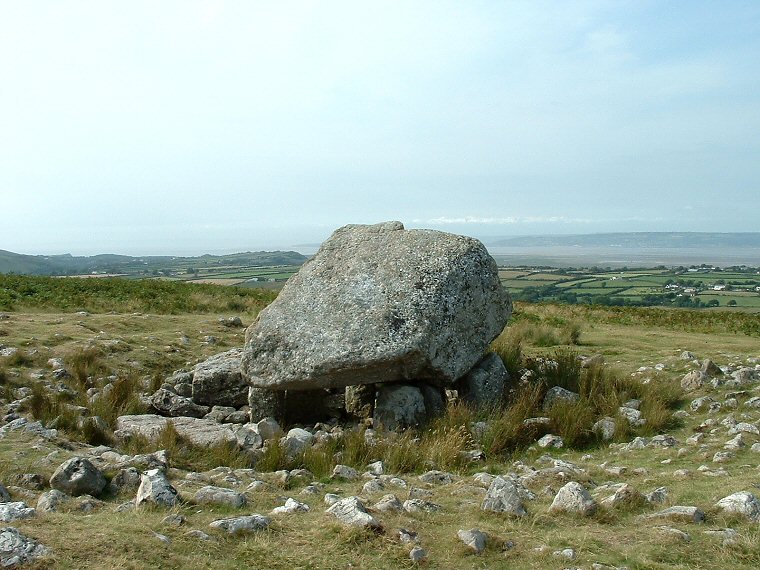 Looking northwest over Maen Cetty