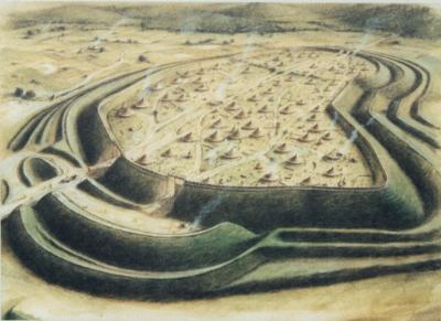 Artists impression of Maiden Castle