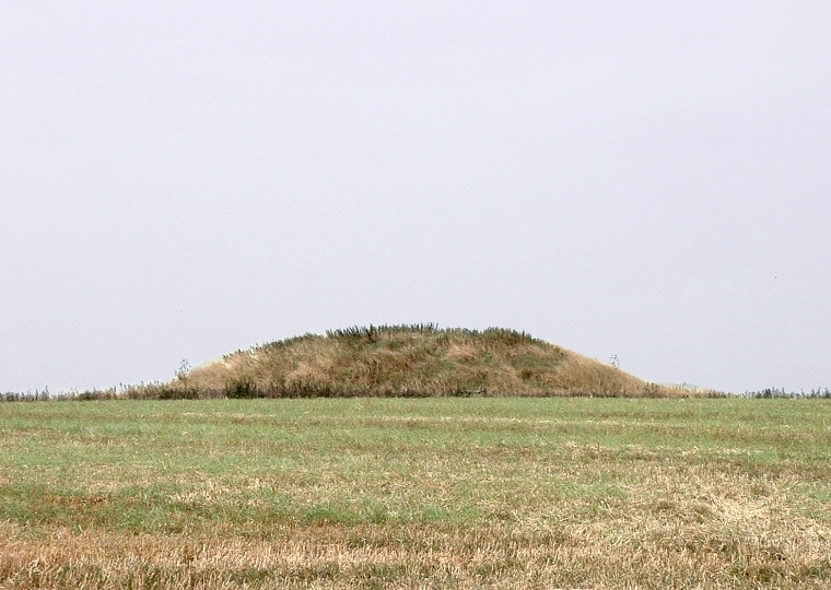Large bell barrow at the northwest of the group