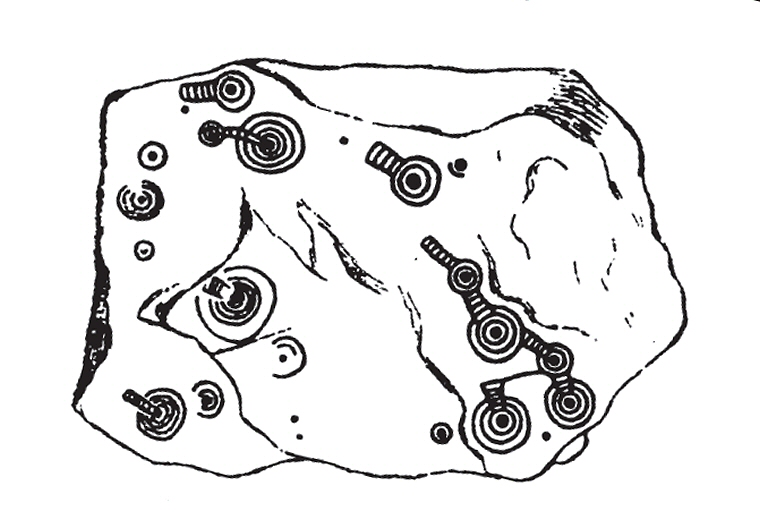 Panorama Stone - plan of the carvings