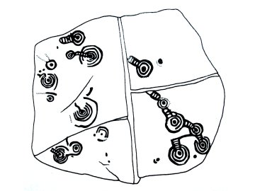 Panorama Stone - plan of the carvings