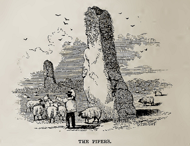 Illustration of the Pipers of Boleigh by John Thomas Blight 1861