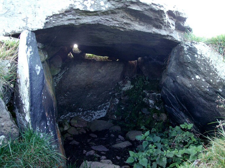 Close-up view of Rhiw burial chamber