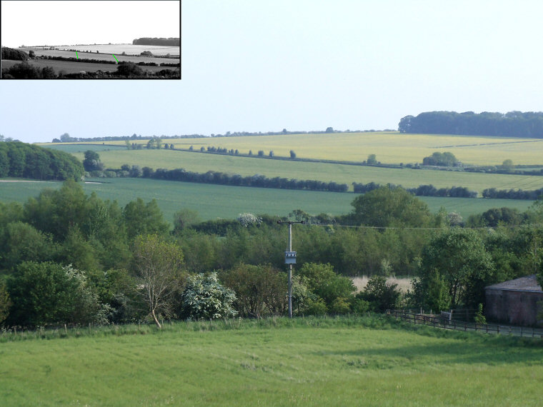 Cursus A cropmark - looking south