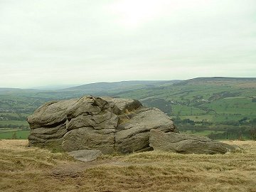 Sepulchre Stone - Looking north across the Wharf Valley