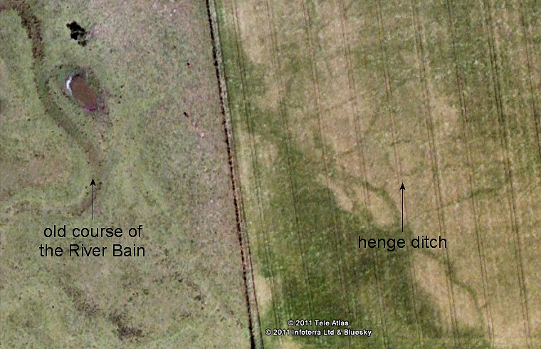 Shearman's Wath Henge satellite view