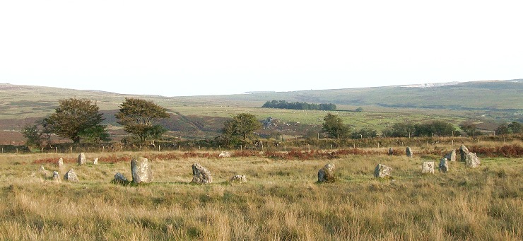 Brisworthy Circle - Looking south towards Shaugh Moor