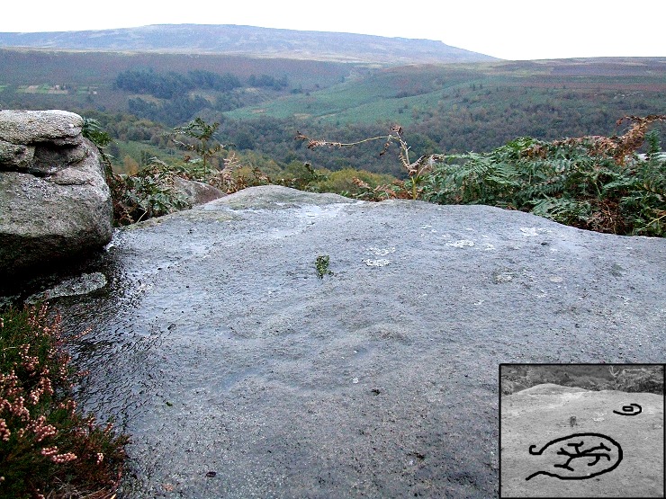 Ladybower Tor carving