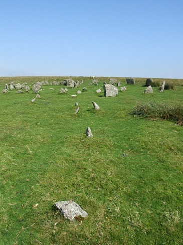 Remains of a stone row leading to the circles