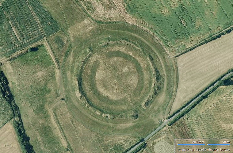 Thornborough central henge crop marks