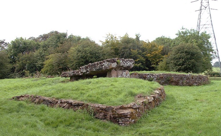 Tinkinswood Chambered Tomb - Front And Side View
