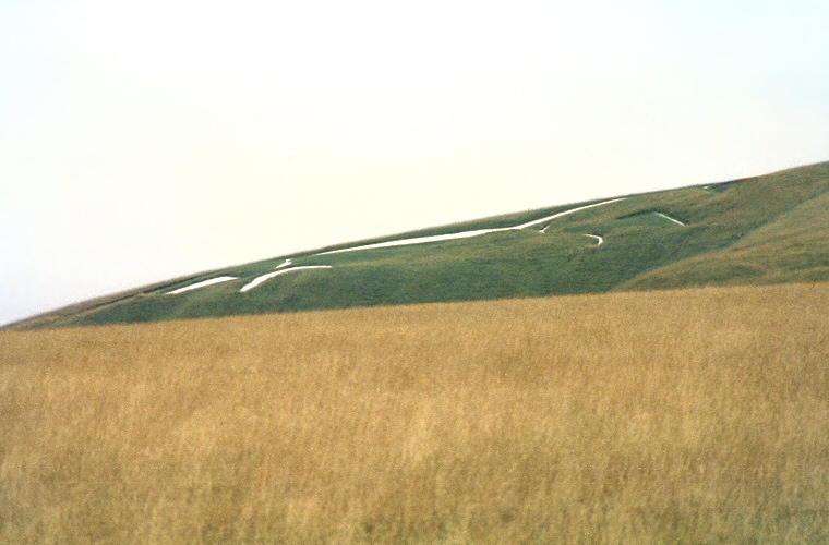 View of the Uffington White Horse from Dragonhill Road