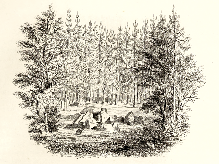 Illustration of Wayland's Smithy by John Yonge Akerman 1847
